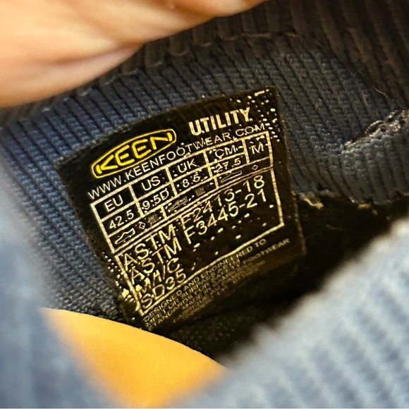 KEEN ESD Utility Men's Arvada Shift Composite Toe  Work Shoes Sz 9.5D Blue/White - Picture 9 of 9